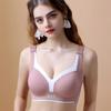 Женский бюстгальтер без стального кольца, тонкая чашка, верхняя поддержка со сборками, нижнее белье
