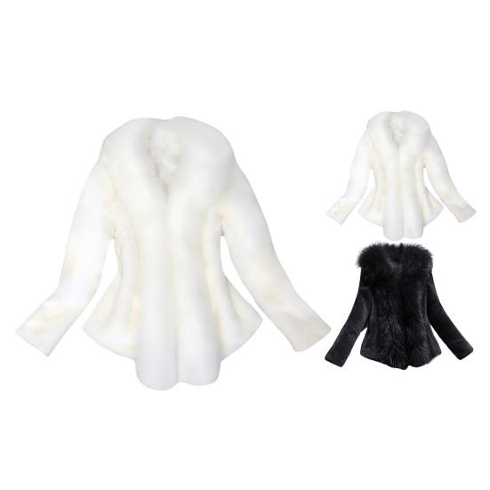 Женское пушистое зимнее пальто с отделкой из искусственного меха, теплая куртка, кардиган с открытой передней частью, женская флисовая верхняя одежда на осень-зиму