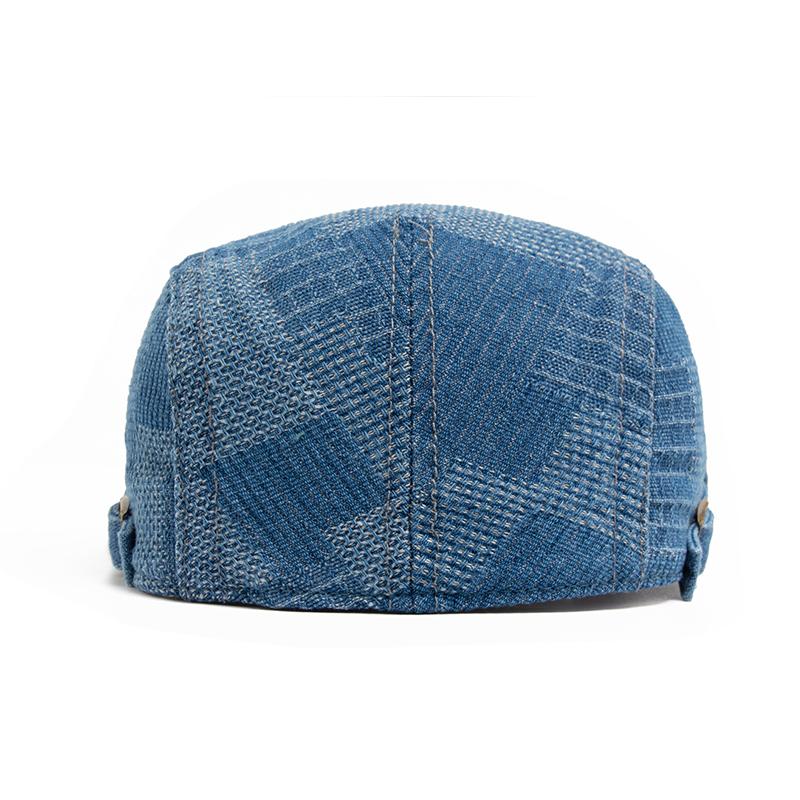 Denim Vintage Beret Men Newsboy Caps Summer Casual Women Forward Cap Cotton Visor Flat Hat Autumn Peaked Painter Hats