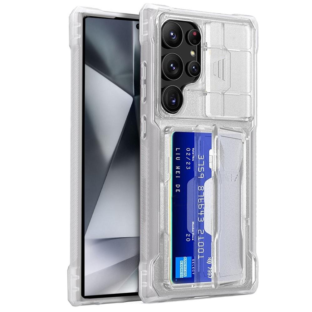 Case for Samsung Galaxy S24 Ultra, ERBORD SlideGuard with card slot, transparent