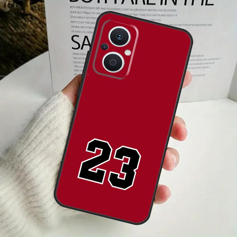 Чехол с номером 23 по баскетболу для OPPO Reno 8T 4Z 5Z 8 10 11 Pro 4 5 6 7 Lite OPPO Find X6 Pro X3 X2 X5 Lite