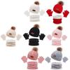 Winter Baby Kids Keep Warm Knitted Hat Scarf Gloves Set