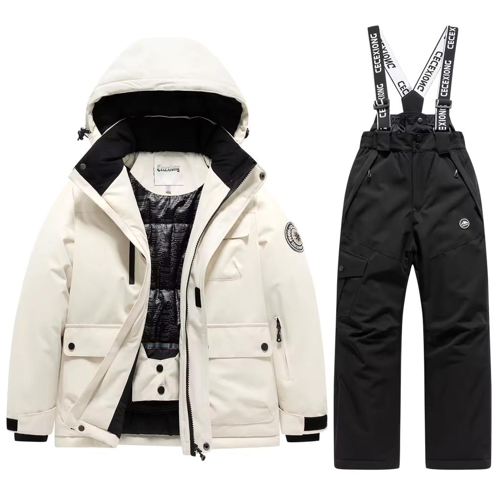 Winter Ski Children's Ski Coat and Pants 2pieces Set Warm Waterproof Boys Girls Outdoor Skiing Snowboarding Winter Ski Kids