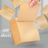 400 Sheets Kraft Paper Sticker Simple Solid Color Note N Times Paste Thicken Memo Sticky Note Stationery Office Accessories LS