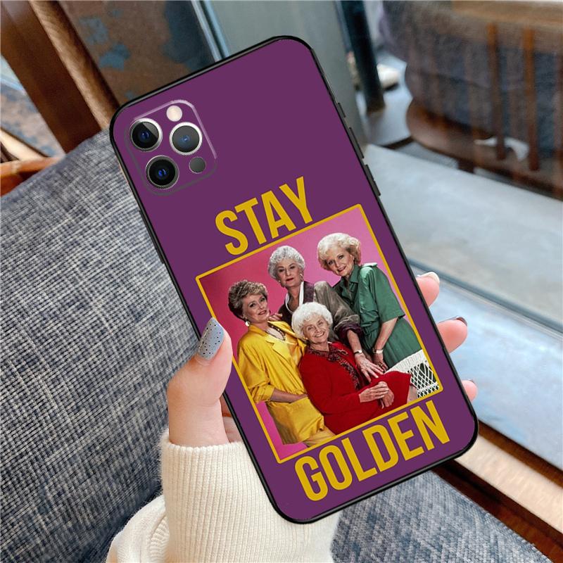 Золотой чехол для телефона Betty White для iPhone 16 15 13 12 11 14 Pro Max 12 13 mini XR 15 16 Plus 16e Защитный корпус