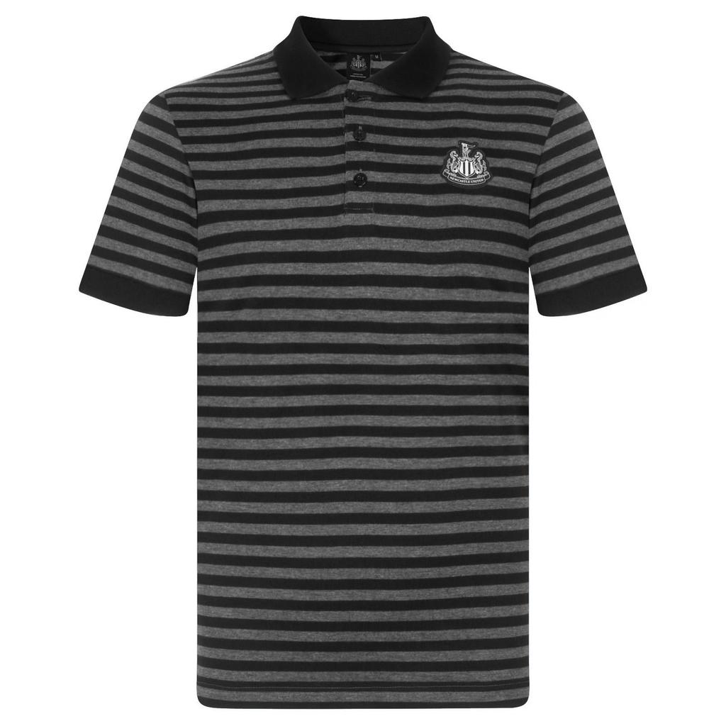 Newcastle United FC Mens Contrast Striped Polo Shirt