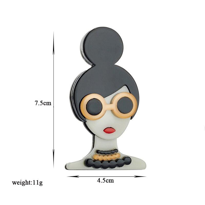 Blucome Женская одежда, броши для солнцезащитных очков, женские стильные акриловые материалы, простые подарки на день рождения, аксессуары на сумке для одежды