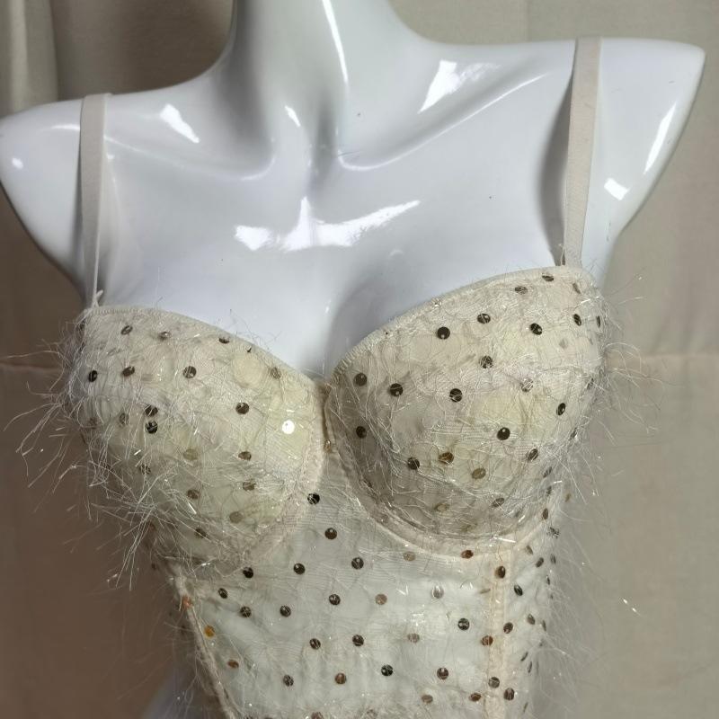 Wind sexy tube top sequins fashion corset bras versatile underwear suspender bra