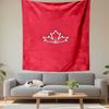 Hockey Mask with Crossed Sticks Design Patterned Tapestry Decorative Wall Hanging, Home Bedroom Living Room Decor