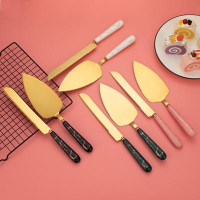 Набор шпателей для торта, подарочный набор из нержавеющей стали, керамическая ручка, нож для торта, набор шпателей для торта, подарочная коробка CST