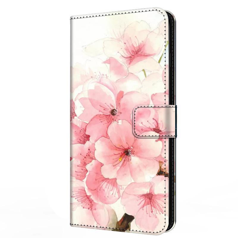 Кожаный чехол-книжка для Samsung A25 Кошелек Подставка Обложка-книга для Galaxy A15 4G 5G Магнитный Цветок Прекрасный A14 A34 A54 5G M13 4G