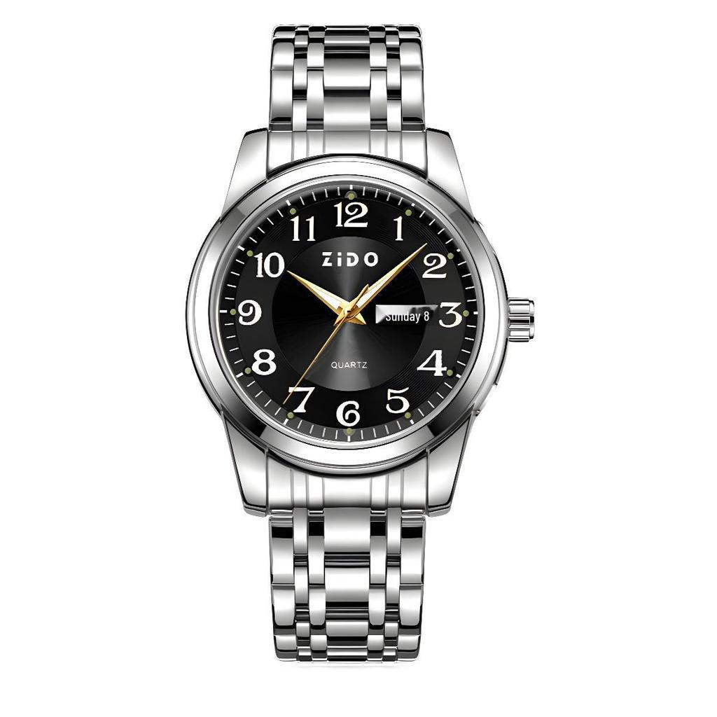 Zido роскошные кварцевые водонепроницаемые мужские часы с крупными цифрами для пожилых людей