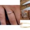 Beautifully Crafted 4 In 1 Set Of Womens Gold Plated Zircon Gemstone Rings