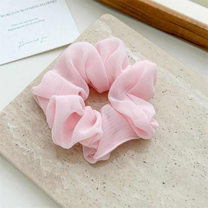Airy Chiffon Vibe Transparent Texture Hair Ties Macaron Candy Colors Cloud Like Voluminous Headwear Summer Beach Hair Accessories