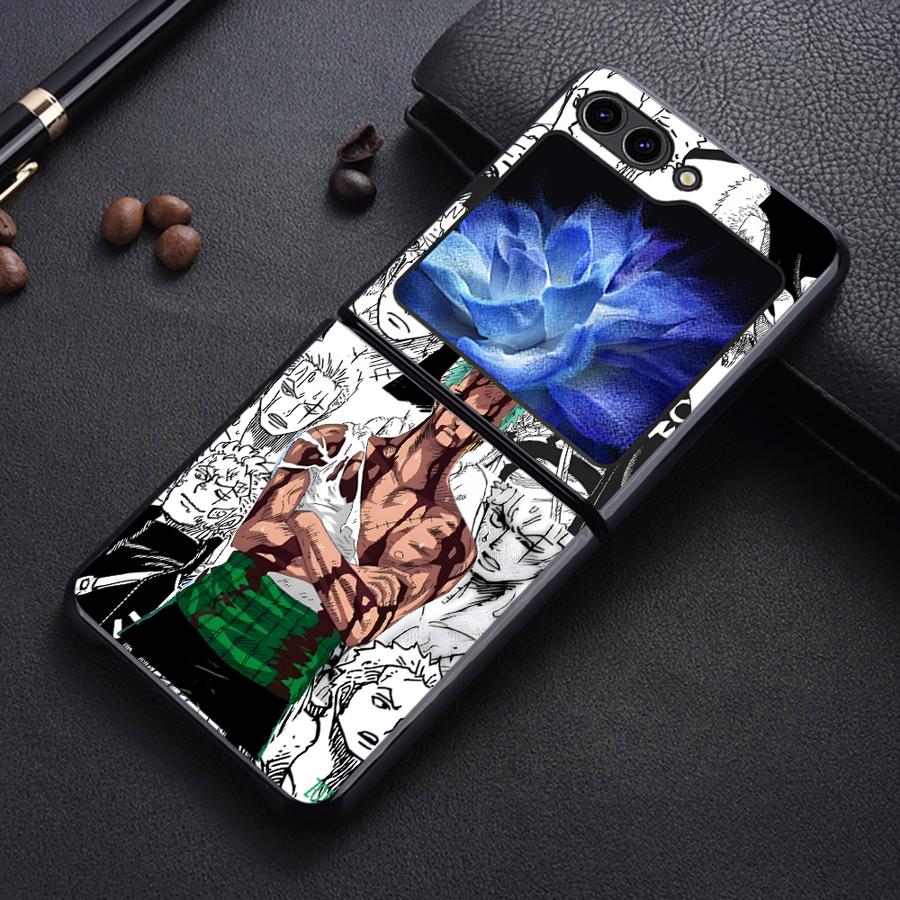 Чехол для телефона с изображением Луффи и Зоро из One Piece Funda Case для Samsung Galaxy Z Flip 7 6 5 4 3 Flip6 Flip4 Flip7 FE Flip5 Flip3