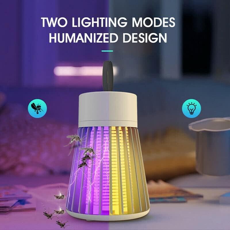 1PC Electric Shock Mosquito Killer Lamp Waterproof Two-in-One Bug Zapper For Bedroom Outdoor Use - Kills Moths Wasps Gnats More