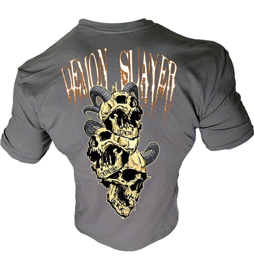 Iron Gods Demon Slayer Gym T-Shirt, Gift For Dad, Workout Shirt, Mens Gym Outfit