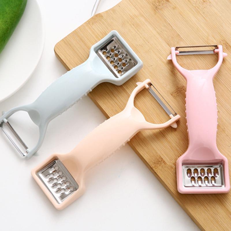 1 шт. полезный пластиковый многофункциональный нож для чистки картофеля, огурцов, моркови, терка, овощечистка для фруктов, кухонные гаджеты