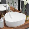 VidaXL Triangular Ceramic White Sink Washbasin Handbasin Bathroom 142345