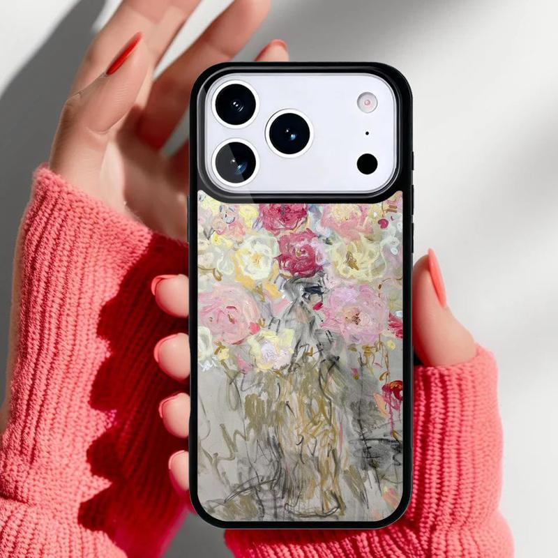 Масляная живопись Бохо Цветочный Арт Чехол для Телефона для iPhone 17 Air 16e 15 14 13 Pro Max Задняя Крышка для 12 11 Pro Coque