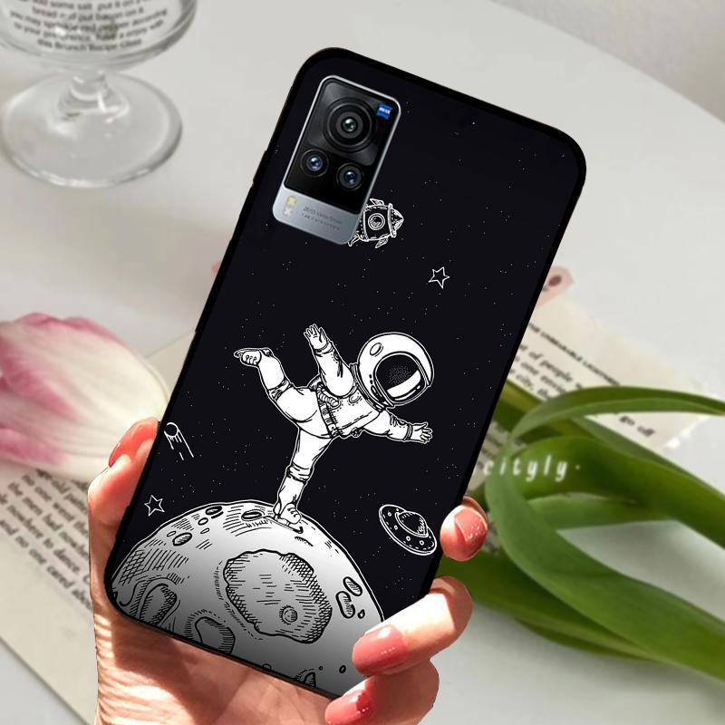 Чехол для VIVO X60 Pro 5G V2046 V2047A Мультяшный Милый Матовый Силиконовый ТПУ Мягкий Чехол для Телефона Для Vivo X60 X 60 Ударопрочный Coque Бампер