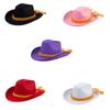 Lightweight Cowboy Hats Ethnic Style Women Wear Resistant Cowboy Hats with Weaving Hat Rope Adult Outdoor Sunproof Hat