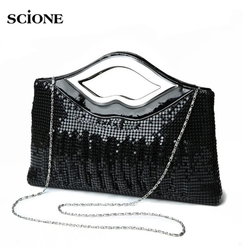SCIONE Women Clutch Bags Handbag Evening Bags Sequin Beading Fashion Female Clutch Purse