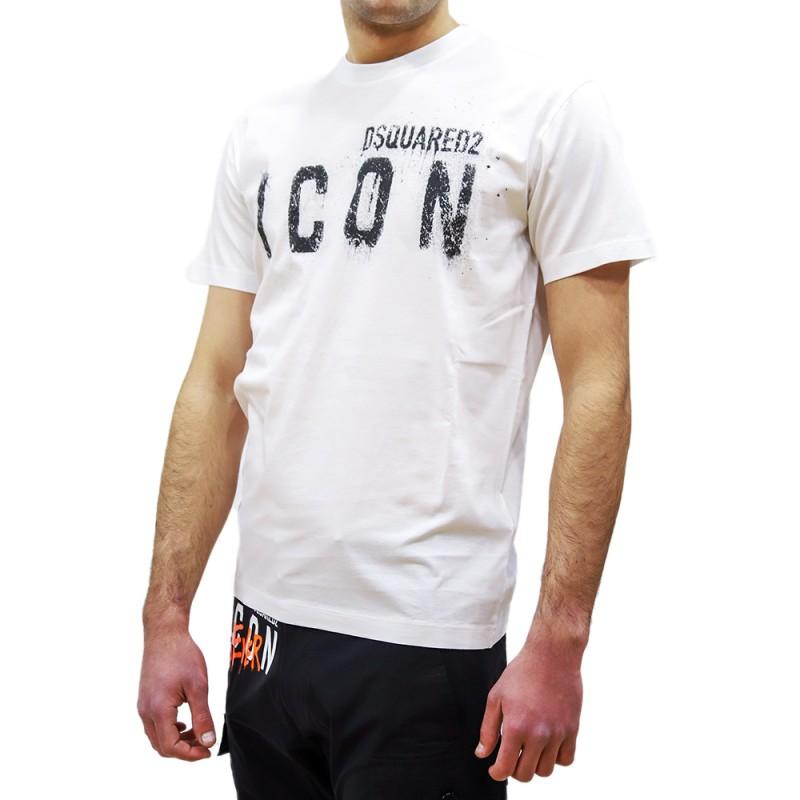 DSQUARED2 Italian T-shirt Icon White - Size: XXL