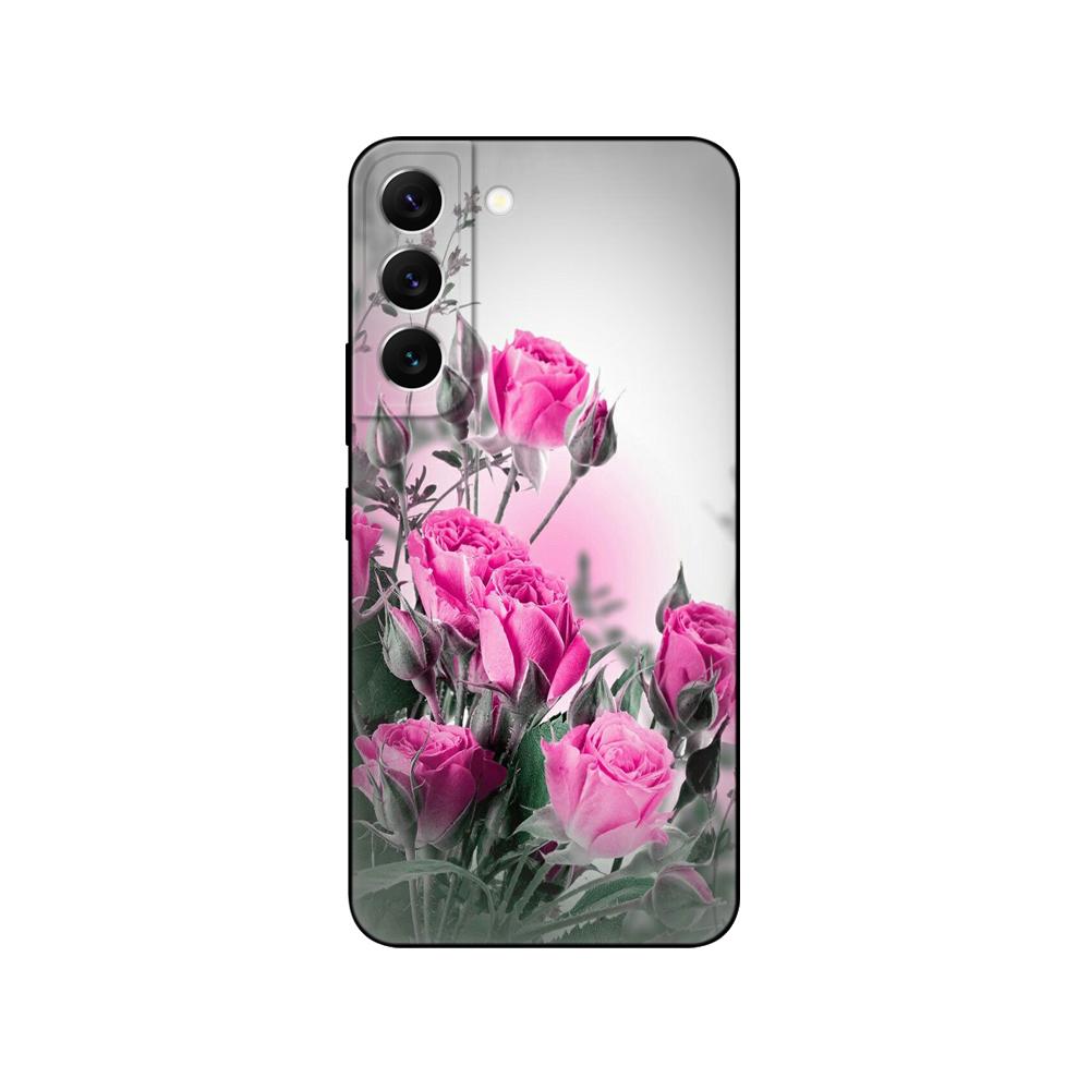 Для Samsung Galaxy S22 | С22+ | Чехол S22 Ultra 5G для Samsung S22 Plus, задняя крышка для телефона, черный чехол из ТПУ, розовый, космический автомобиль в стиле аниме