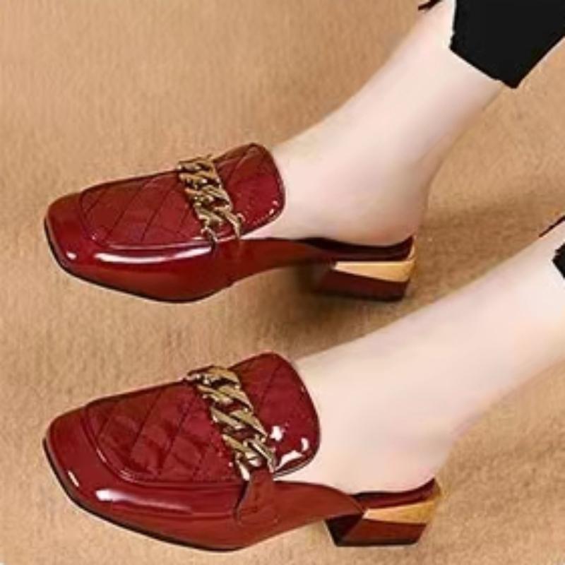 Women Slippers New Summer Chain Sandals Women Mules Beach Fashion Casual Slippers High Heels Slides Women Zapatos De Mujer