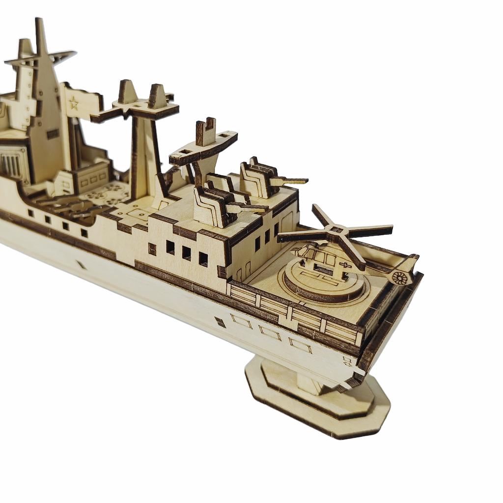 3D Пазл Сделай Сам Деревянная Игрушка Модель Военного Корабля для Сборки Подарок для Взрослого на День Рождения, Хэллоуин, Рождество