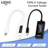 Цифровой вольтметр-амперметр Type-C, Цветной экран, USB-C Измеритель мощности, Поддержка хранения данных, Точное измерение емкости питания