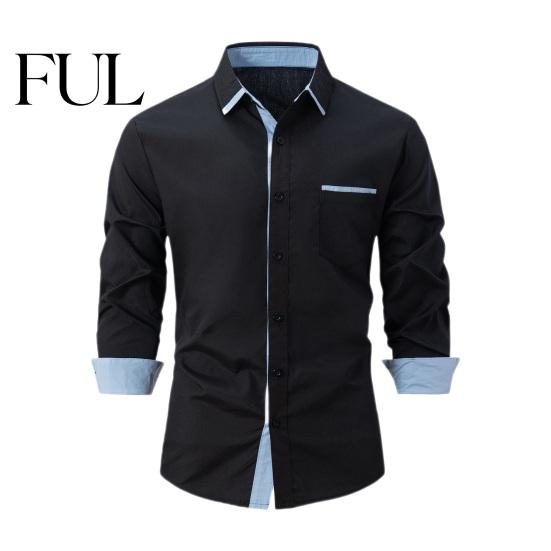Colorblock Men Dress Shirt Spring Plaid Print Single-breasted Slim Fit Long Sleeve Turn-down Collar Buttons Streetwear Casual Business Cardigan Coat