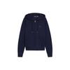 Polo FW23 Брендовый кардиган с вышитым логотипом и капюшоном, женская толстовка темно-синего цвета 211841657-002