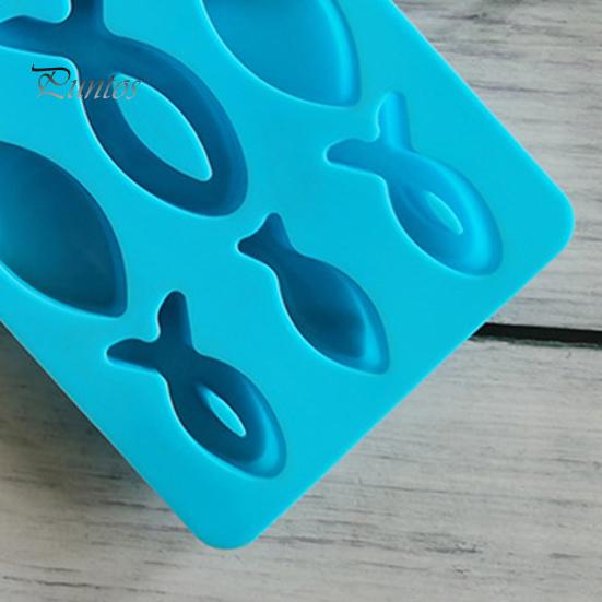 Ice Cube Tray Non Stick Flexible 8 Cavities Animal Fish Shape Chocolate Mold Baking Tool