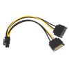 7-дюймовый 6-контактный разъем питания PCI Express на двойной SATA 15-контактный кабель-разветвитель