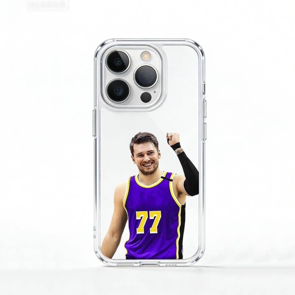 Баскетбол Лука Дончич 77 Чехол для телефона для iPhone 17 16 15 14 13 12 11 Mini Pro Max Plus Прозрачная крышка