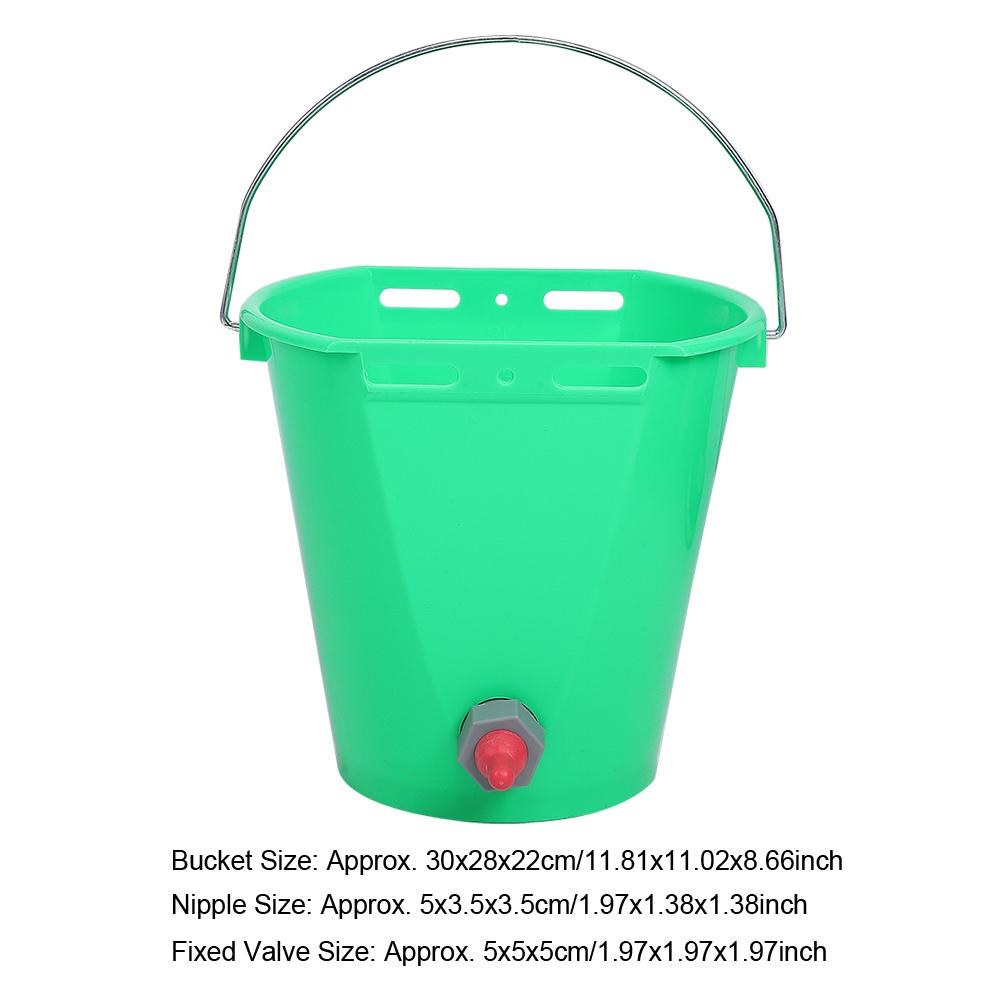 HL MP69 Plastic Multiple Nipples 8L High Capacity Lamb Milk Feed Bucket for Cattle Sheep Livestock(Single Nipple )