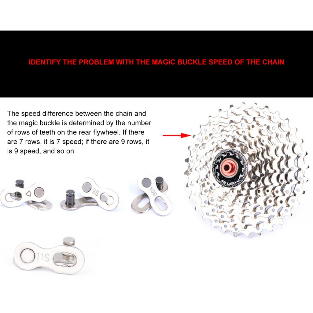 1Pair Bicycles Chain Quick Link Connector Joints Road Bike Chain Missing Quick Button Connect for 6/7/8/9/10/11/12 Speed