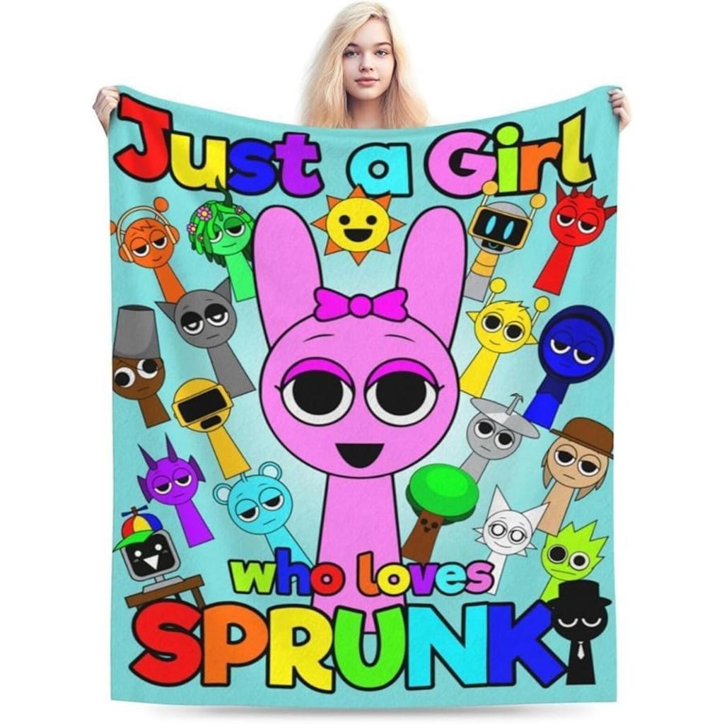 Игровые фланелевые одеяла Sprunki для детей, мальчиков, летний кондиционер, легкие пледы Incredibox для кровати, автомобиля, подарки на день рождения