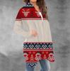 Women's Casual Long Sleeved Christmas Printed Cardigan Without Top Coat