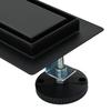 2 in 1 Shower Drain Black 80 cm Stainless Steel 304