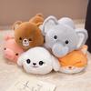 Soft Lying Elephant Fox Doll Plush Toy Puppy Dog Doll Children Accompany Soothing Doll