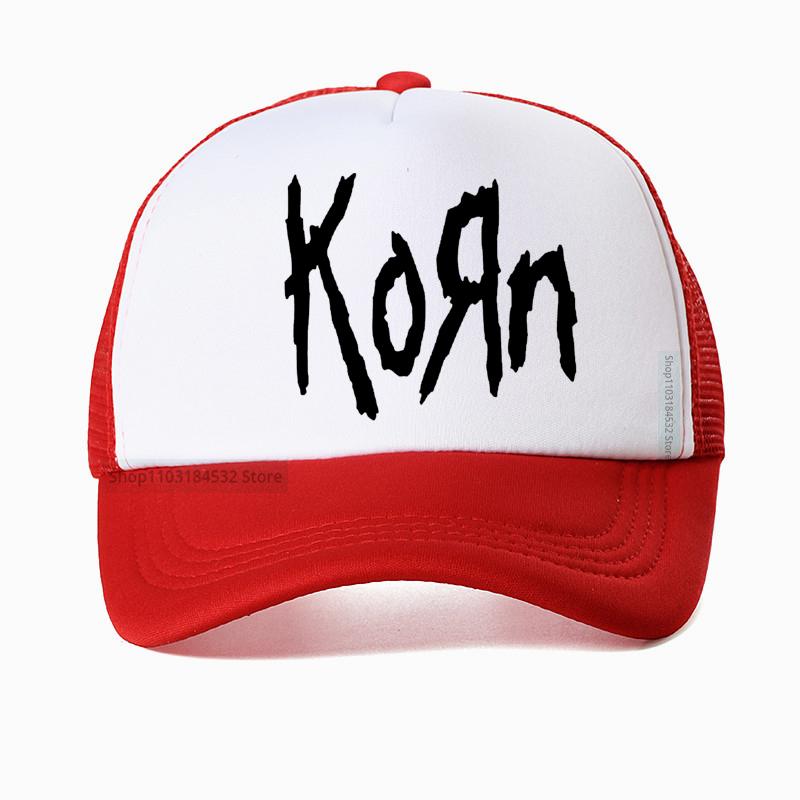 Korn Музыкальный Концерт Рок-группа Мировое турне Бейсболка Унисекс Винтажная Металл Готика Папа Летняя Сетчатая Дышащая Кепка Тракер