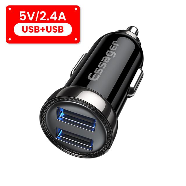 Essager Автомобильное зарядное устройство USB PD 20 Вт USB Type C для мобильного телефона, быстрая зарядка QC 3,0 для iPhone 14 Redmi Xiaomi Huawei, быстрая зарядка