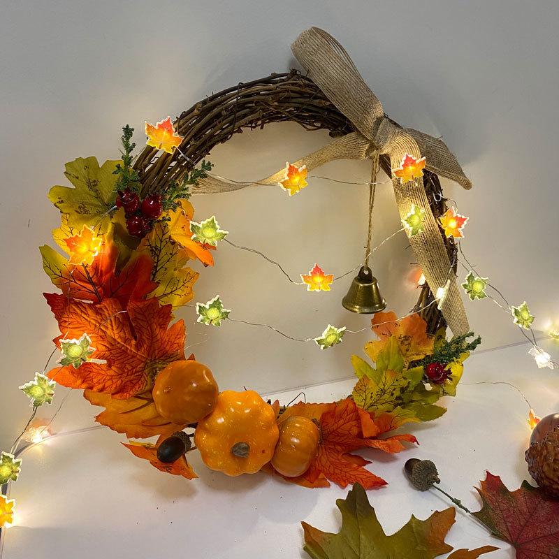 День благодарения 10000 Рождественский венок Светодиодная гирлянда из медной проволоки 1 метр