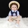 55 см Мягкая силиконовая виниловая кукла-мальчик Reborn Baby Boy Toy Toy Real Touch Fabric Body Realistic 22 дюйма