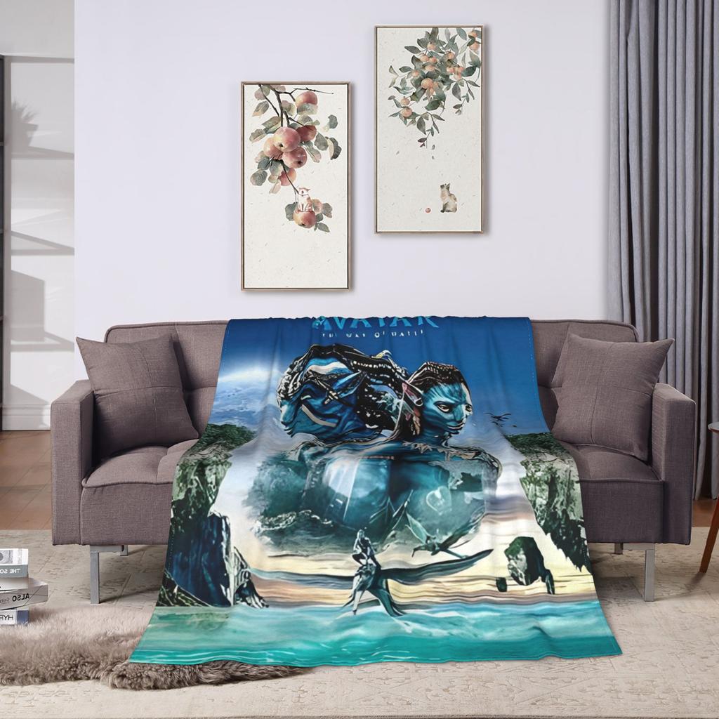Movie Avatar The Way of Water Blanket Travel Office Flannel Throw Blanket For Living Room Soft Warm Custom Quality Bedspread