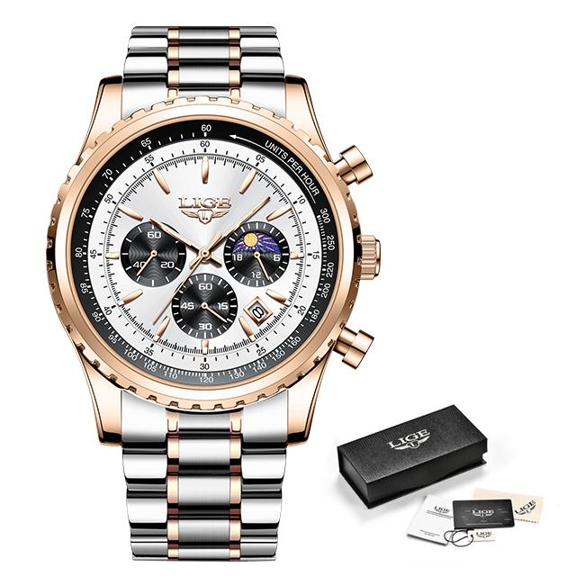 Luxury Lige Top 2023 Brand New Men Watch Quartz Man Watches Waterproof Luminous Watch For Men Date Chronograph Sport Wristwatch