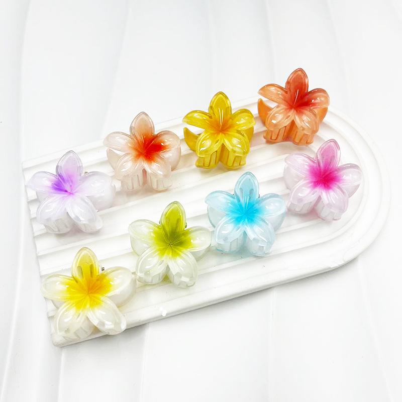 Европейский и американский Франжипани 4 см Модный зажим-краб для волос для пляжного отдыха